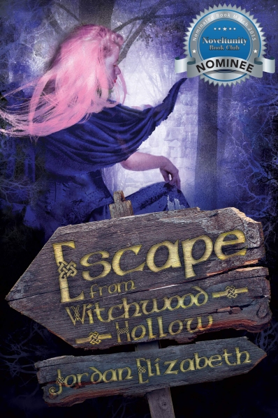 Escape from Witchwood Hollow - cover with award